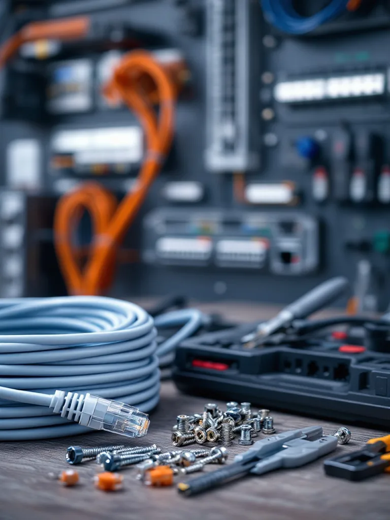 Rack de telecomunicaciones con cableado estructurado y equipo de red